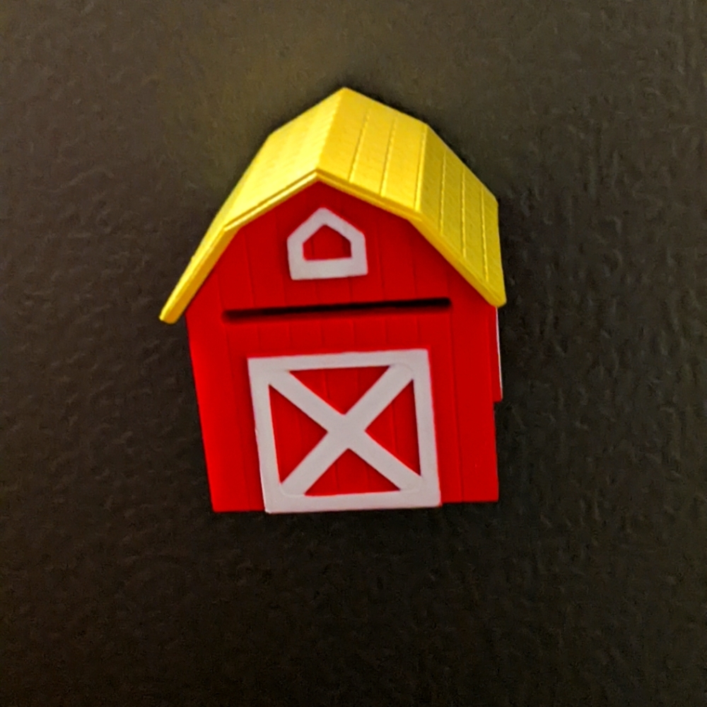 Vintage refrigerator magnet little red barn
